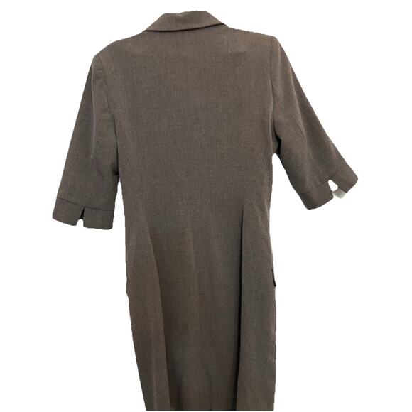 VTG Venus Gray Double Breasted Tuxedo Dress Coat 90s Airline Stewardess Preppy 6 - Picture 3 of 10